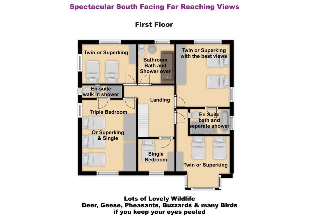 South View Country House Sleeps 12 - Hot Tub - Views Henley-in-Arden Esterno foto